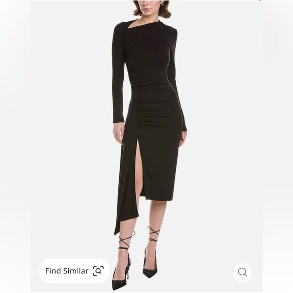 $595 ENZA COSTA Slash Midi Dress NWT - Picture 1 of 10